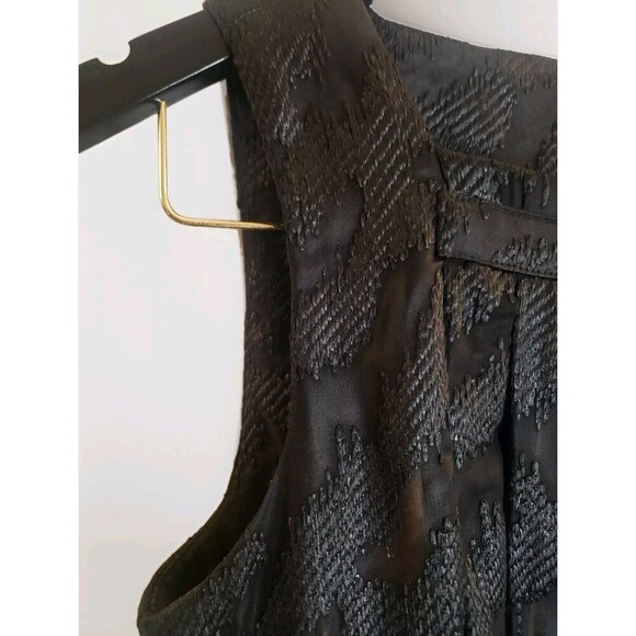 L.A.M.B By Gwen Stefani Silk Lined Dress Women's 4 Black  Pleated Fall 2007 - Picture 4 of 11